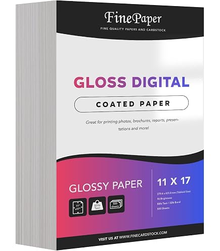 Amazon.com : Futura Laser Gloss 17 x 11-Inch, 80 lb text, 96